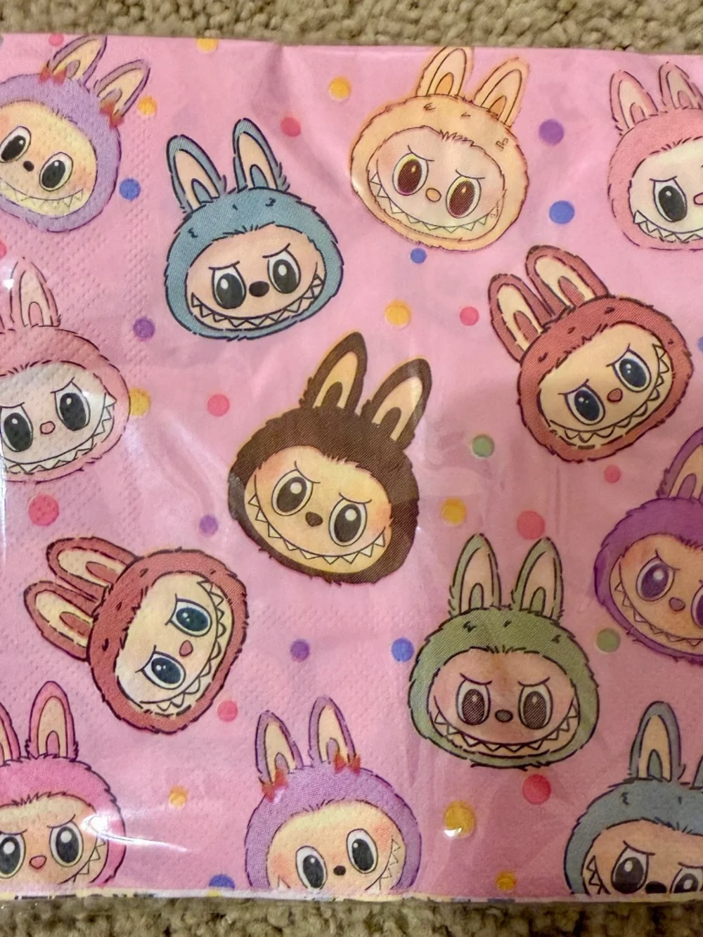 Kawaii Bunny Monster party napkins